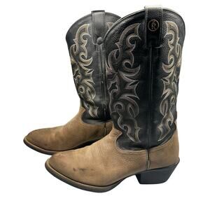 Tony Lama Buckaroo Cowboy Boots Mens 10.5 D Leather Western Walnut RR4001